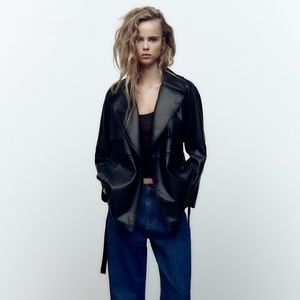 Zara Faux Leather Short Jacket